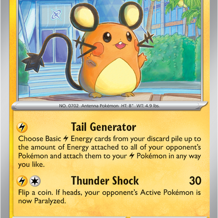 Carta Individual Pokémon Dedenne 029/088, BASIC Pokémon 70 HP, set Perfect Order, Ilustración de sowsow - Thunder Cards México