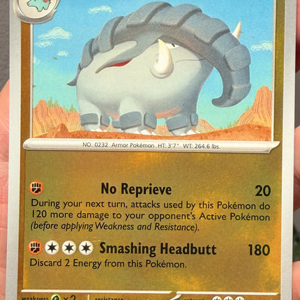 Carta Individual Pokémon Donphan Reverse 045/086, Stage 1 Pokémon 150 HP, set Chaos Rising, Ilustración de Julie Hang - Thunder Cards México