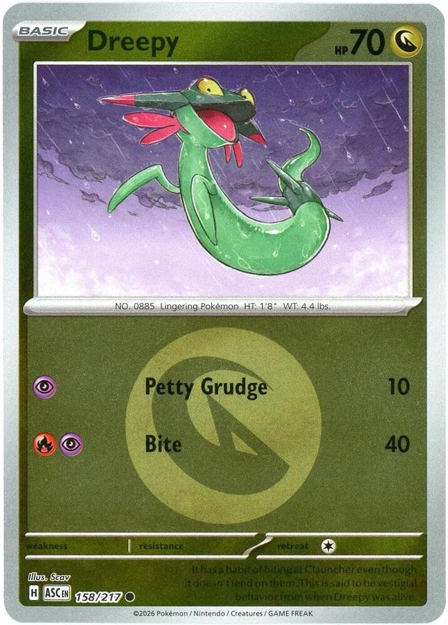 Carta Pokémon Dreepy Pokeball Pattern 158/217 - Ascended Heroes - Thunder Cards