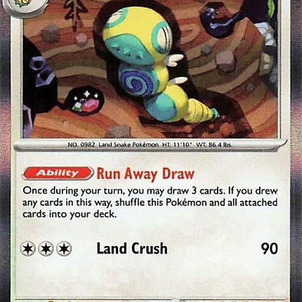 Carta Individual Pokémon Dudunsparce 080/131 , Stage 1 Pokémon 140 HP, set Prismatic Evolutions, Ilustración de Teeziro - Thunder Cards México