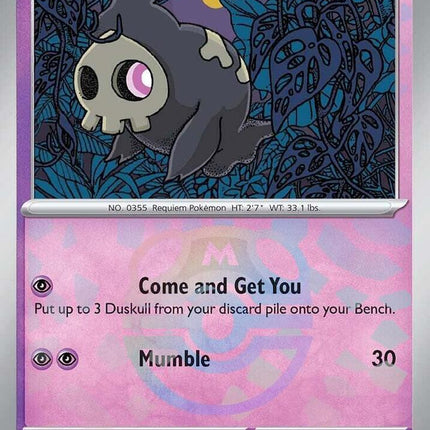 Carta Pokémon Duskull Common 035/131 del set Prismatic Evolutions TCG en Thunder Cards Masterball