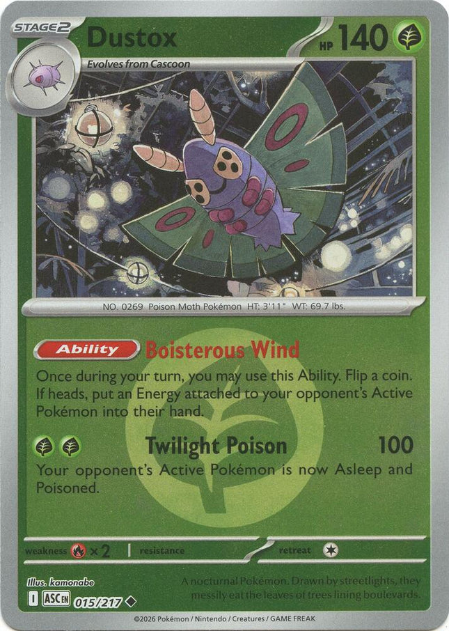 Carta Pokémon Dustox 015/217 - Ascended Heroes - Thunder Cards