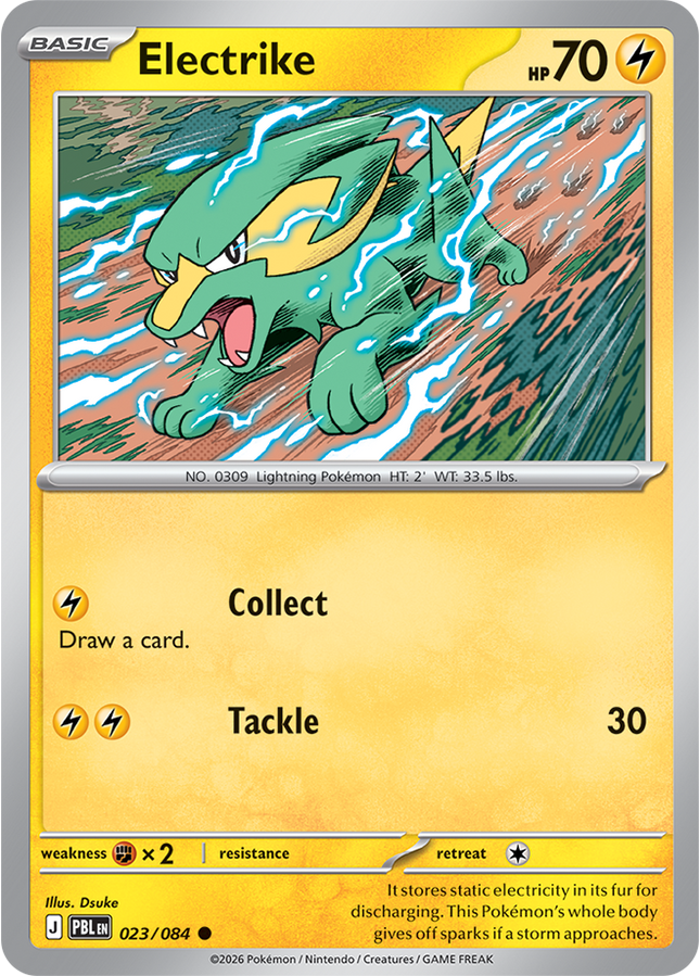 Carta individual Pokémon Electrike 022/084, set Pitch Black, en Thunder Cards México 