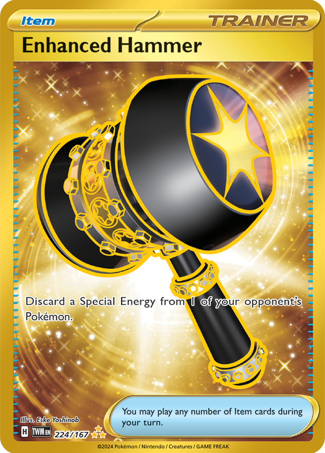 Carta Individual Pokémon 
Enhanced Hammer Hyper Rare 224/167 Twilight Masquerade, en Thunder Cards México