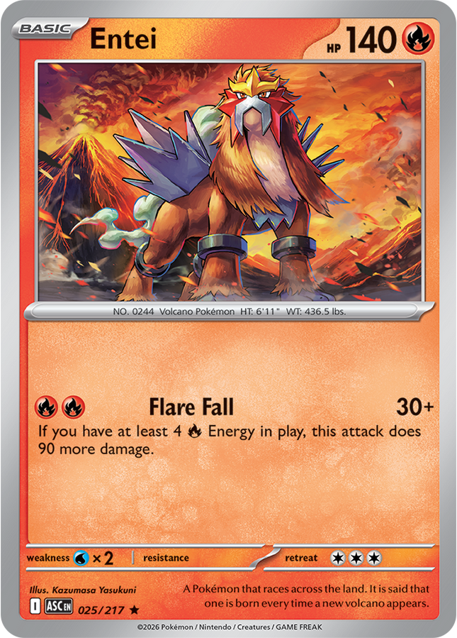 Carta Pokémon Entei 025/217 - Ascended Heroes - Thunder Cards