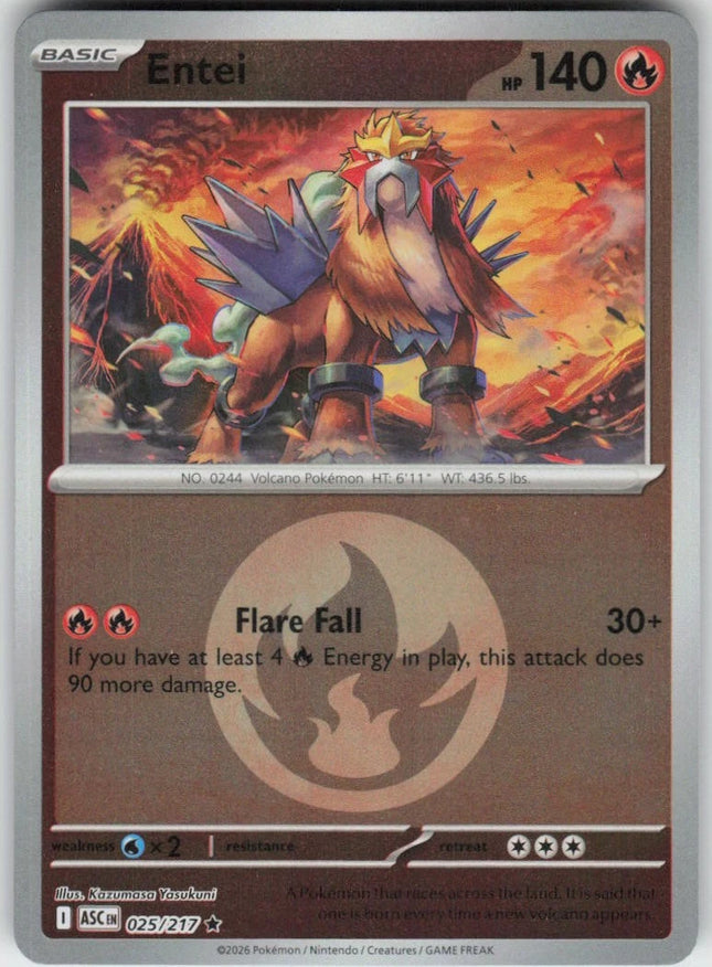 Carta Pokémon Entei 025/217 - Ascended Heroes - Thunder Cards