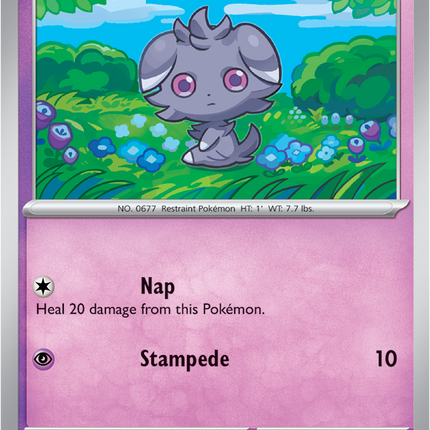Carta Individual Pokémon Espurr 033/088, BASIC Pokémon 60 HP, set Perfect Order, Ilustración de Terada Tera - Thunder Cards México