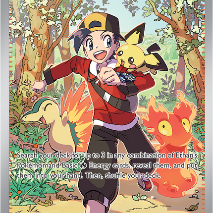 Carta Pokémon Ethan's Adventure (SIR) 236/182 del set Destined Rivals de Pokémon TCG en Thunder Cards