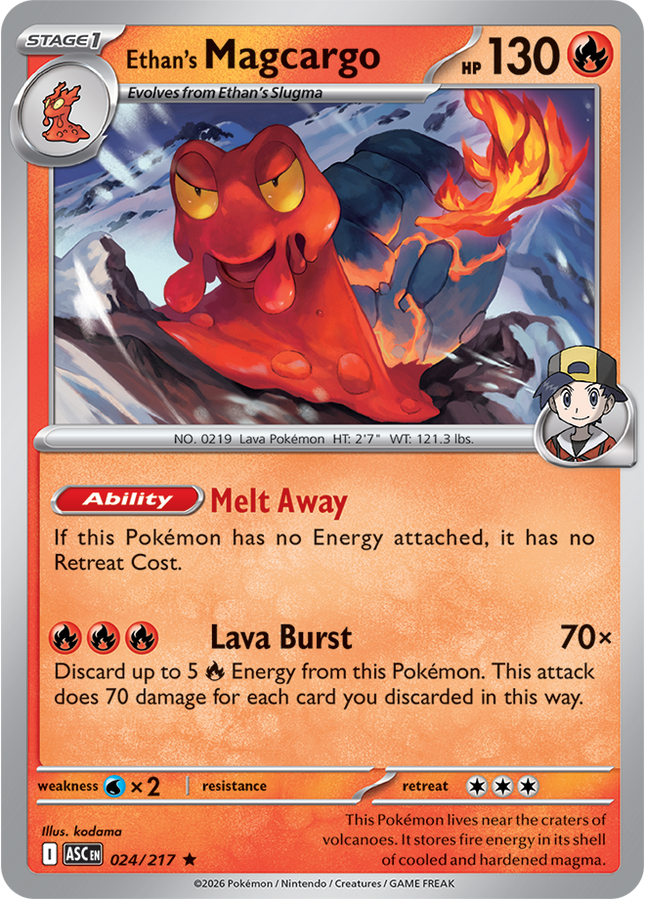 Carta Pokémon Ethan's Magcargo 024/217 - Ascended Heroes - Thunder Cards