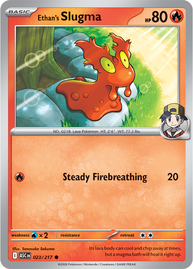 Carta Pokémon Ethan's Slugma 023/217 - Ascended Heroes - Thunder Cards