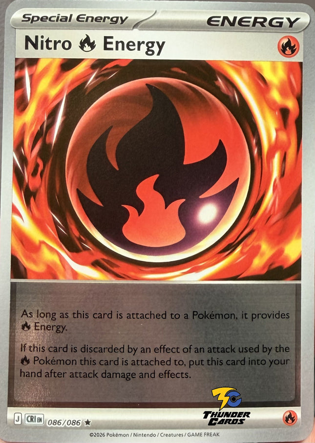 Carta Energía de Pokémon Nitro 🔥 Energy  Reverse 086/086, set Chaos Rising, - Thunder Cards México