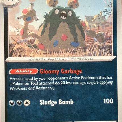 Carta Individual Pokémon Garbodor Reverse 056/086, Stage 1 Pokémon 140 HP, set Chaos Rising, Ilustración de HYOGONOSUKE - Thunder Cards México