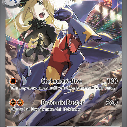 Carta Pokémon Cynthia's Garchomp EX (SIR) 232/182 del set Destined Rivals de Pokémon TCG en Thunder Cards