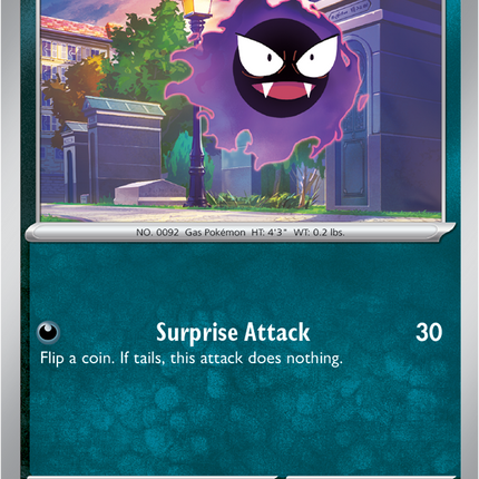 Carta Individual Pokémon Gastly 048/088, BASIC Pokémon 70 HP, set Perfect Order, Ilustración de MARINA Chikazawa - Thunder Cards México
