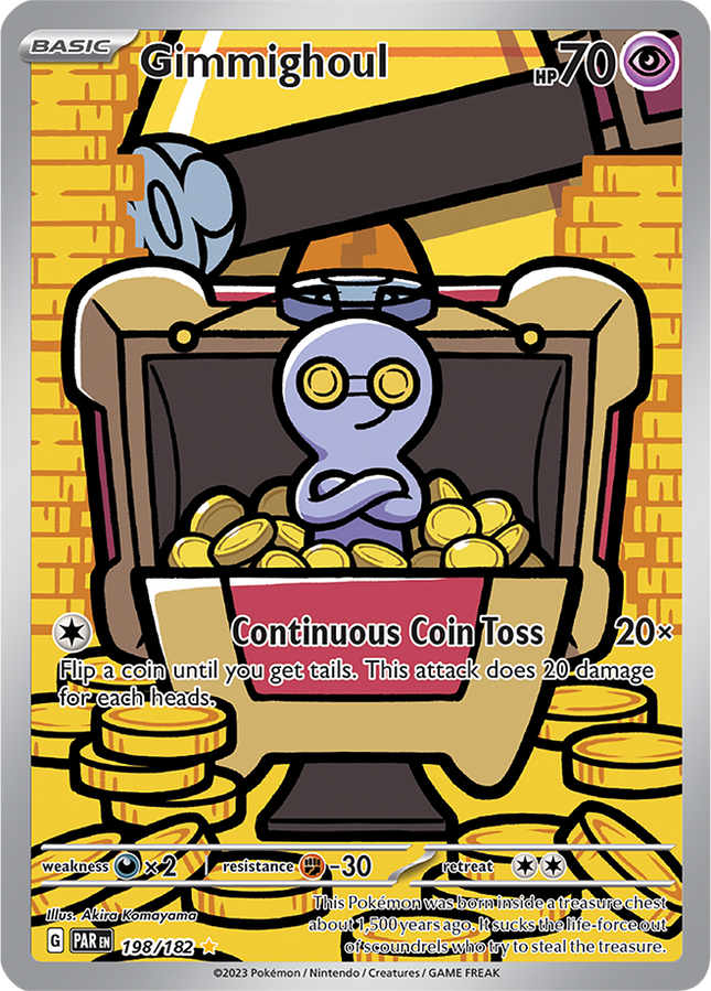 Carta Individual Pokémon Gimmighoul Illustration Rare 198/182, Trainer, set Paradox Rift- Thunder Cards México