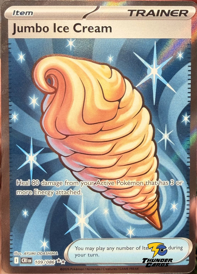 Carta Individual Pokémon Jumbo Ice Cream Ultra Rara 109/086, set Chaos Rising, Ilustración de AYUMI ODASHIMA - Thunder Cards México