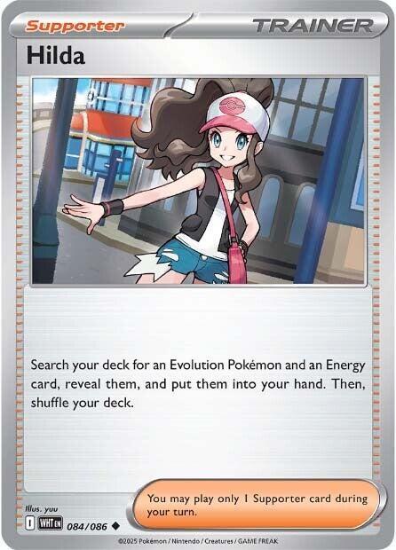 Carta Individual Pokémon Trainer Hilda 084/086, Supporter Trainer, set S&V: White Flare, Ilustración de yuu- Thunder Cards México