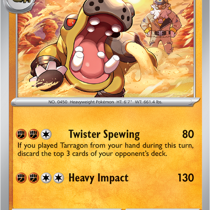 Carta Individual Pokémon Hippowdon 040/088, Stage 1 Pokémon 150 HP, set Perfect Order, Ilustración de Souichirou Gunjima - Thunder Cards México