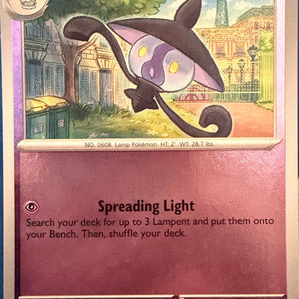 Carta individual Pokémon Lampent 037/084, set Pitch Black, en Thunder Cards México Reverse