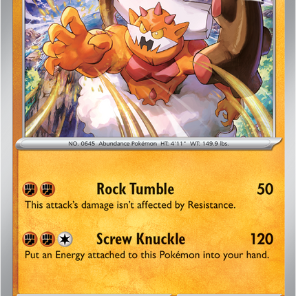 Carta Individual Pokémon Landorus 041/088, BASIC Pokémon 120 HP, set Perfect Order, Ilustración de aoki - Thunder Cards México