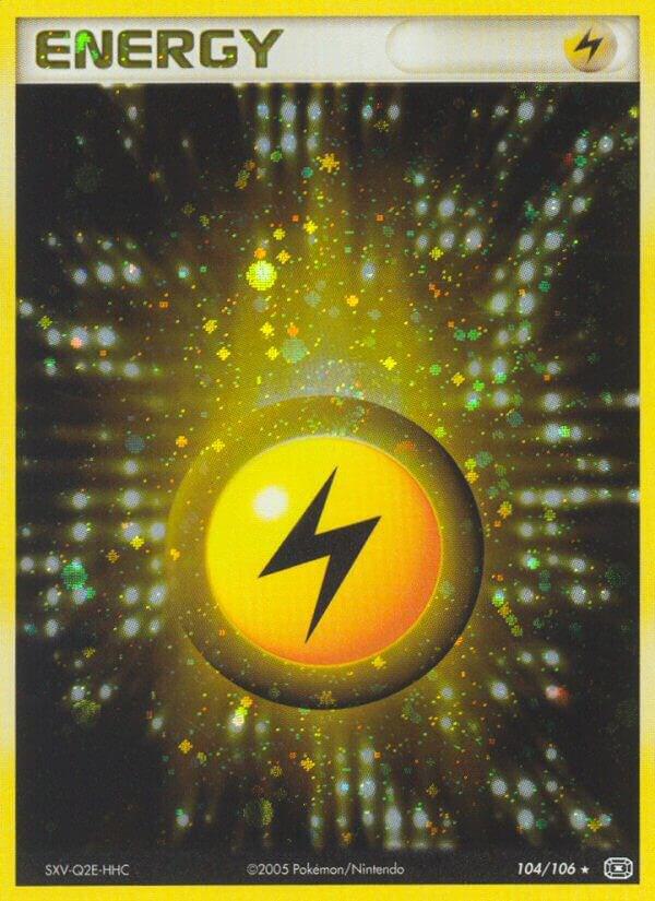 Carta Pokémon Lightning Holo Basic Energy 104/106 del set Emerald (EM) TCG en Thunder Cards del 2005