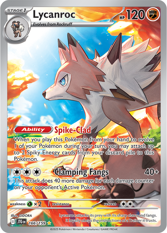 Carta Individual Pokémon Lycanroc Illustration Rare 166/159, Trainer, set Journey Together - Thunder Cards México
