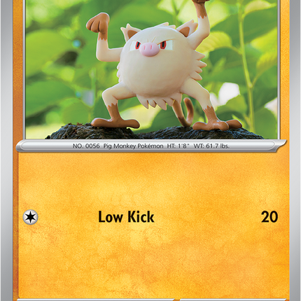 Carta individual Pokémon Mankey 042/084, set Pitch Black, en Thunder Cards México