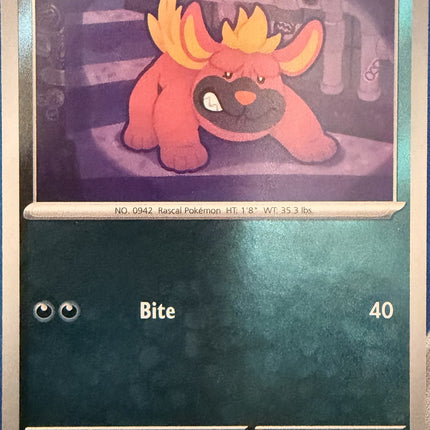 Carta individual Pokémon Maschiff 057/084, set Pitch Black, en Thunder Cards México Reverse