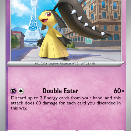 Carta Individual Pokémon Mawile 032/088, BASIC Pokémon 110 HP, set Perfect Order, Ilustración de OKACHEKE - Thunder Cards México