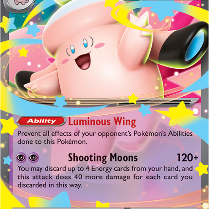 Carta Individual Pokémon Mega Clefable EX 031/088, Stage 1 Pokémon 320 HP, set Perfect Order, Ilustración de aky CG Works - Thunder Cards México
