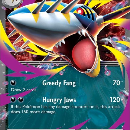 Carta Individual Pokémon Mega Sharpedo EX 061/094, set Phantasmal Flames, Ilustración de 5ban Graphics - Thunder Cards México