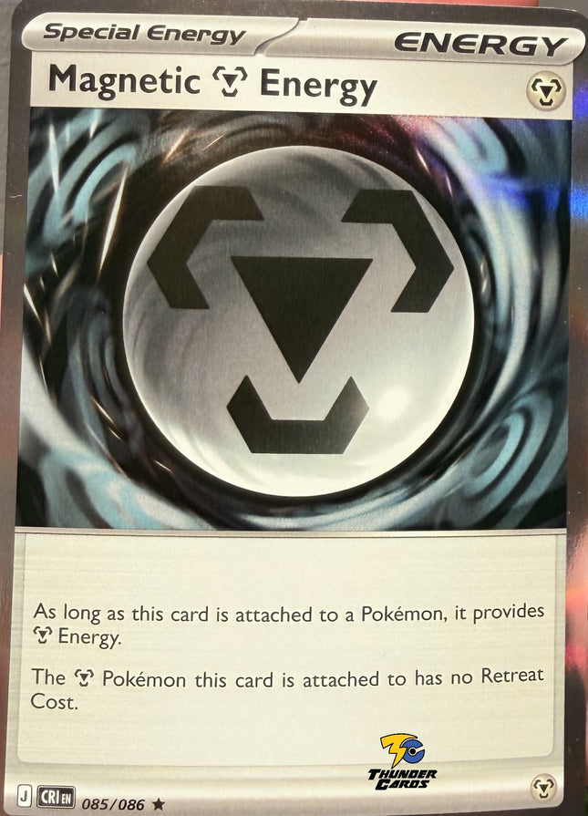 Carta Energía de Pokémon Magnetic Metal Energy 085/086, set Chaos Rising, - Thunder Cards México