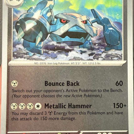 Carta Individual Pokémon Metagross Reverse 061/086, Stage 2 Pokémon 180 HP, set Chaos Rising, Ilustración de Bun Toujo - Thunder Cards México