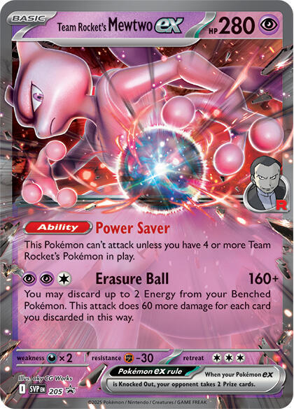 Team Rocket's Mewtwo EX 205 PROMO - SV: Scarlet & Violet Promo Cards (SVP)