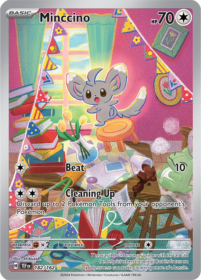 Carta Pokémon Minccino (IR) 182/162 del set Temporal Forces de Pokémon TCG en Thunder Cards