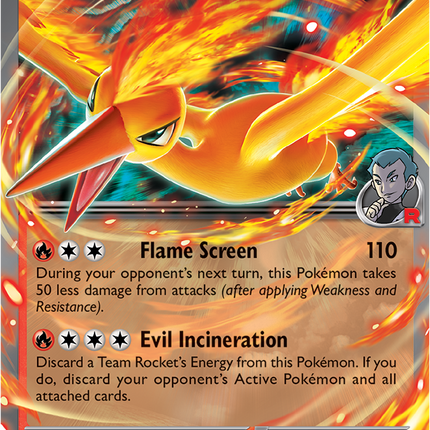 Carta Pokémon Team Rocket's Moltres EX  031/182 del set Destined Rivals de Pokémon TCG en Thunder Cards