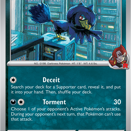 Carta Individual Pokémon Team Rocket's Murkrow 126/217 , set Ascended Heroes,  Thunder Cards México 