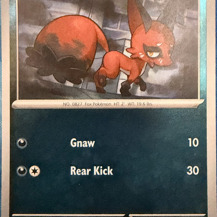 Carta individual Pokémon Nickit 053/084, set Pitch Black, en Thunder Cards México Reverse