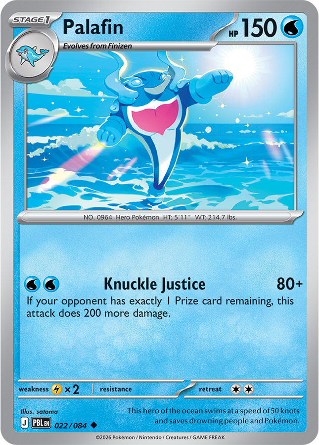 Carta individual Pokémon Palafin 022/084, set Pitch Black, en Thunder Cards México