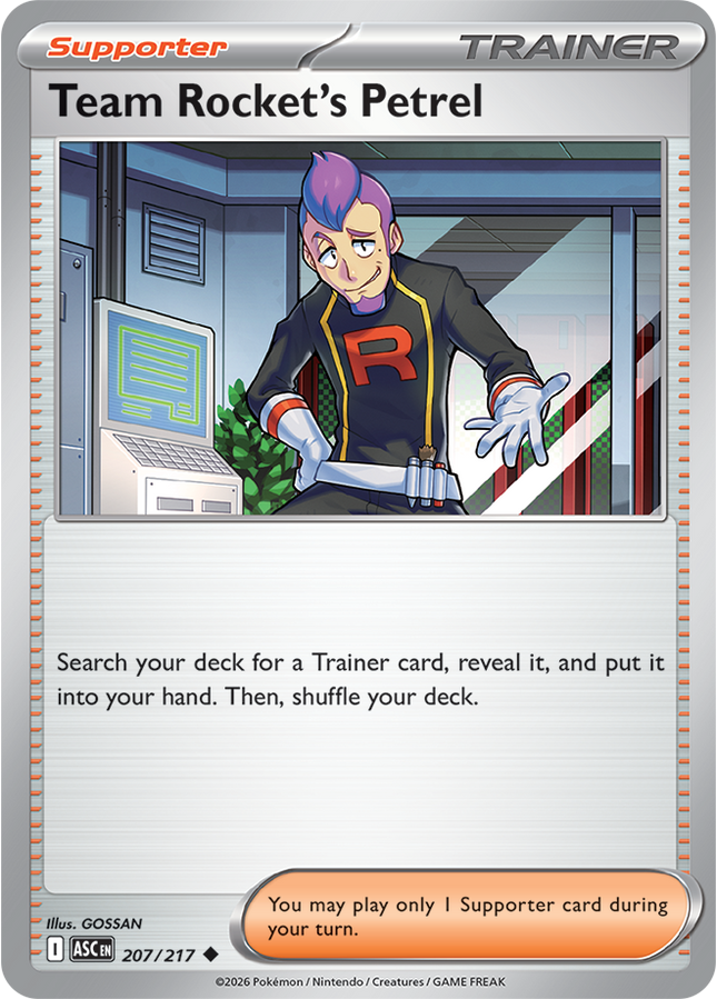 Carta Pokémon Team Rocket's Petrel 207/217 del set Ascended Heroes de Pokémon TCG en Thunder Cards
