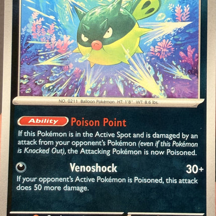 Carta Individual Pokémon Qwilfish Reverse 052/086, BASIC Pokémon 90 HP, set Chaos Rising, Ilustración de nisimono - Thunder Cards México
