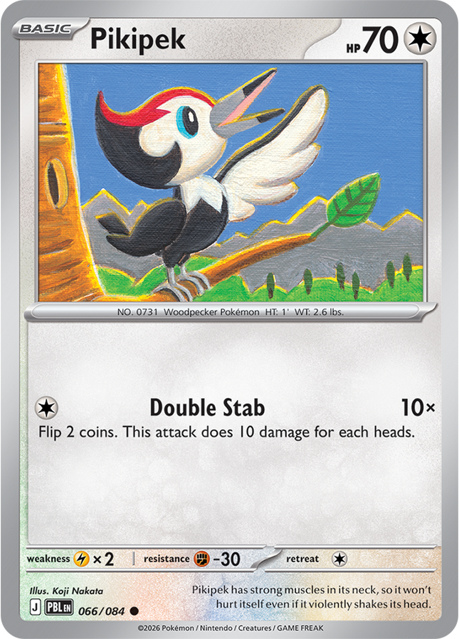 Carta individual Pokémon Pikipek 066/084, set Pitch Black, en Thunder Cards México 