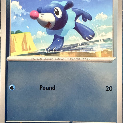 Carta individual Pokémon Popplio 018/084, set Pitch Black, en Thunder Cards México Reverse 