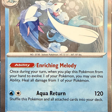 Carta individual Pokémon Primarina 020/084, set Pitch Black, en Thunder Cards México Holo