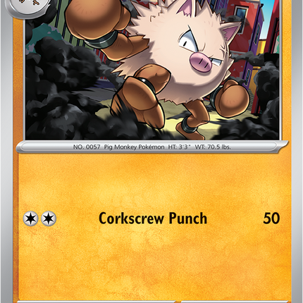 Carta individual Pokémon Primeape 043/084, set Pitch Black, en Thunder Cards México
