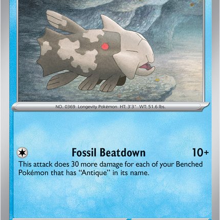 Carta individual Pokémon Relicanth 017/084, set Pitch Black, en Thunder Cards México