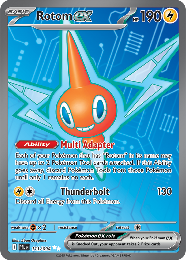 Carta Individual Pokémon Rotom EX Ultra Rare 111/094, Trainer, set Phantasmal Flames, Ilustración de 5ban Graphics - Thunder Cards México
