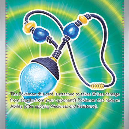 Carta Individual Pokémon Tool Sacred Charm UR 122/094, Trainer, set Phantasmal Flames, Ilustración de Toyste Beach - Thunder Cards México