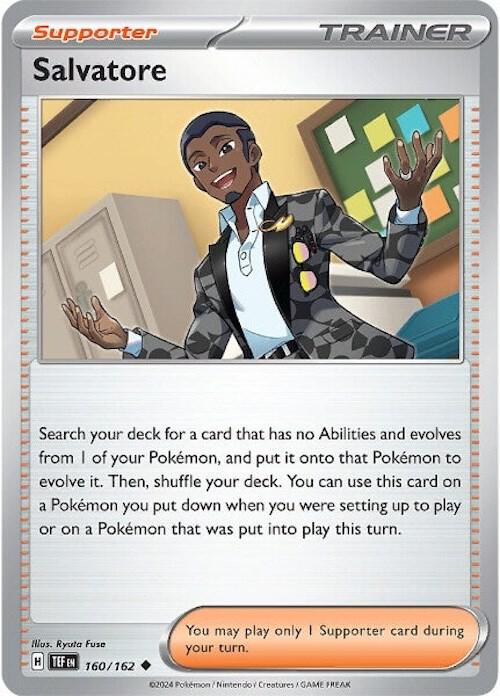 Carta Pokémon Salvatore 160/162 del set Temporal Forces de Pokémon TCG en Thunder Cards