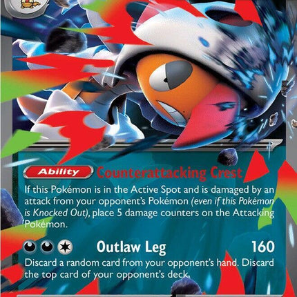 Carta Pokémon Mega Scrafty EX (DR) 135/217 del set Ascended Heroes de Pokémon TCG en Thunder Cards